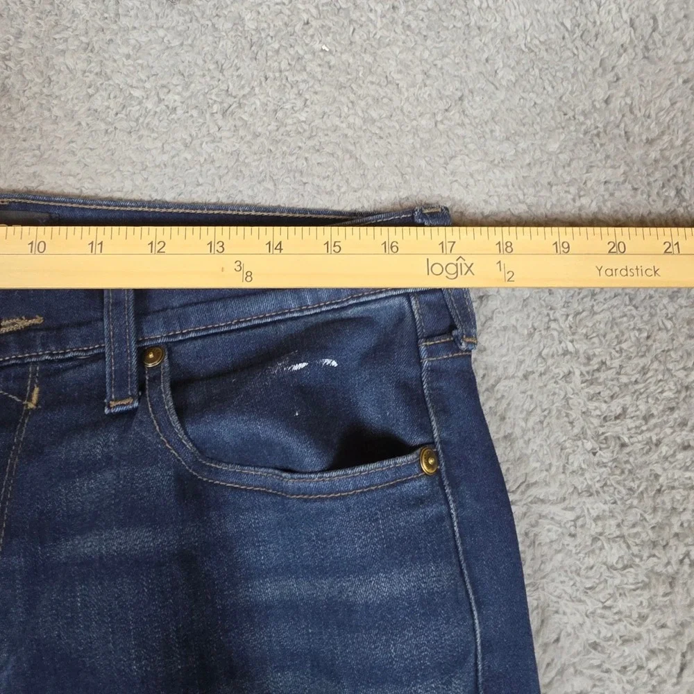 PAIGE Jeans Mens 34x32 Lennox Slim Fit vDark Blue Good Stretch Rayon Blend Denim